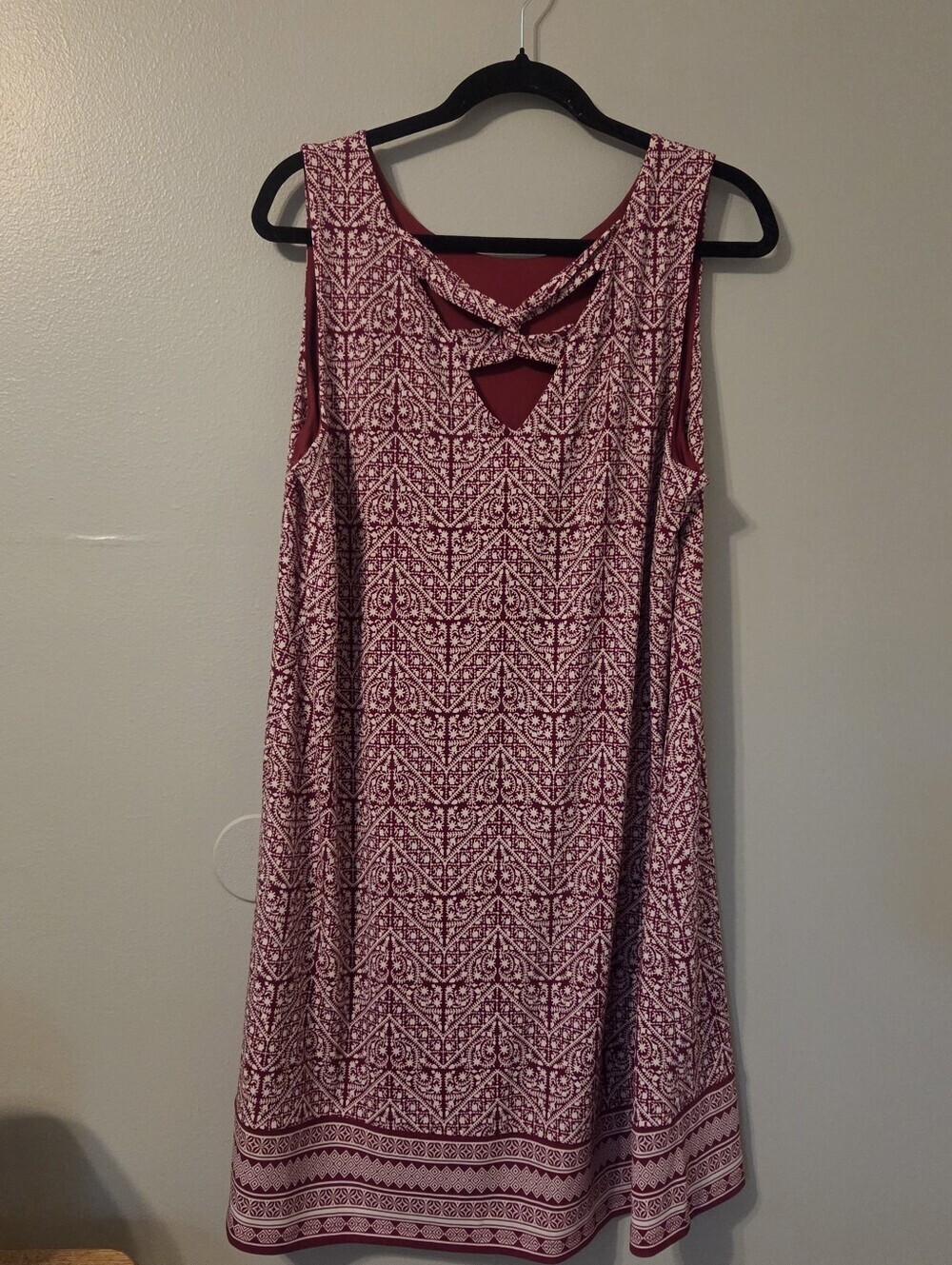 Magnolia Grace Womens Aliana Knit Casual Dress Red NWT - Picture 4 of 8